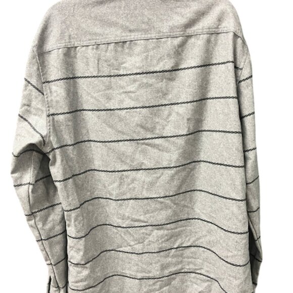 Crooks and Castle Grey Striped Button Up Mens Large - Picture 2 of 6